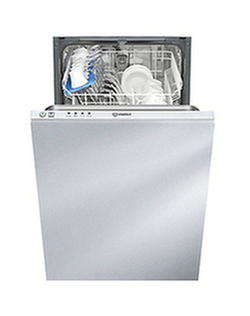 Indesit DISR14B Slimline Integrated Dishwasher, White